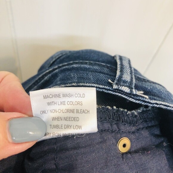 Anthropologie ModCloth Cropped Jeans Raw Hem Medium Wash, Size Medium - Picture 8 of 8